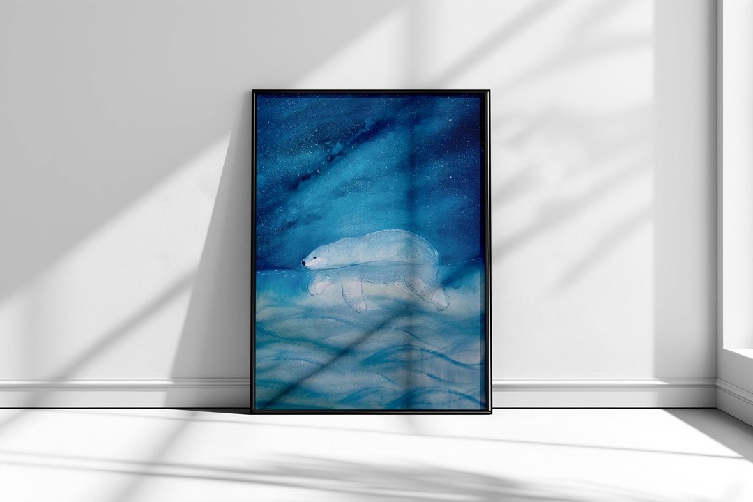 A4插画海报 - Dear Ocean 亲爱的海 - 海报/装饰画/版画 - 纸 白色