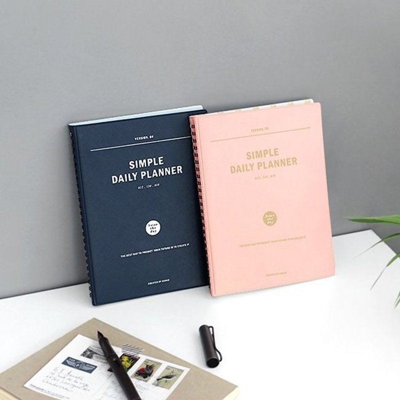 iconic 开学季-把握时光环装质感皮革日计划本V4-甜心粉,ICO87762 - 笔记本/手帐 - 纸 粉红色