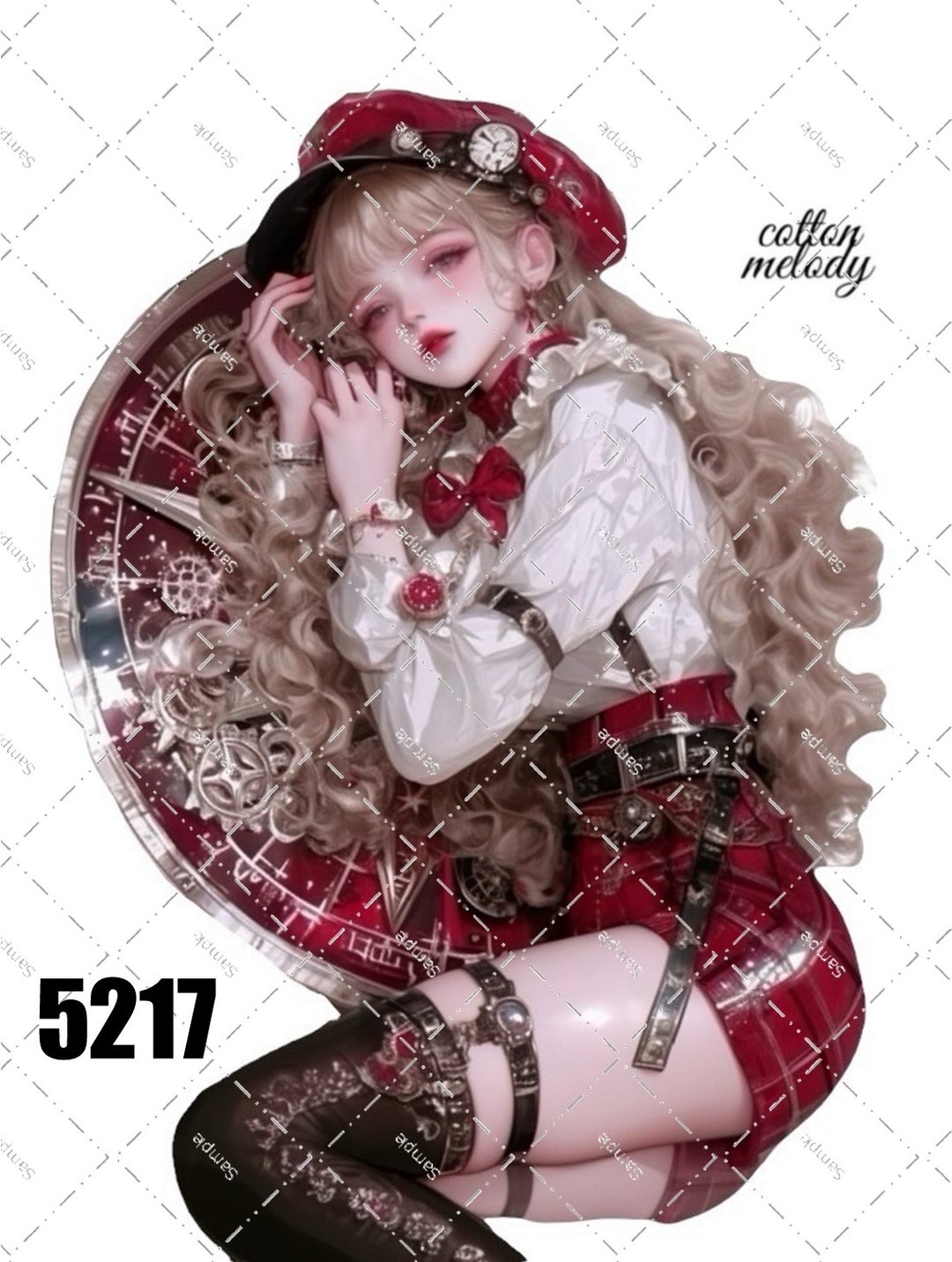 original sticker no.5217 人物贴纸 原创贴纸 原创人物贴纸 装饰贴纸 cotton melody - 贴纸 - 纸 