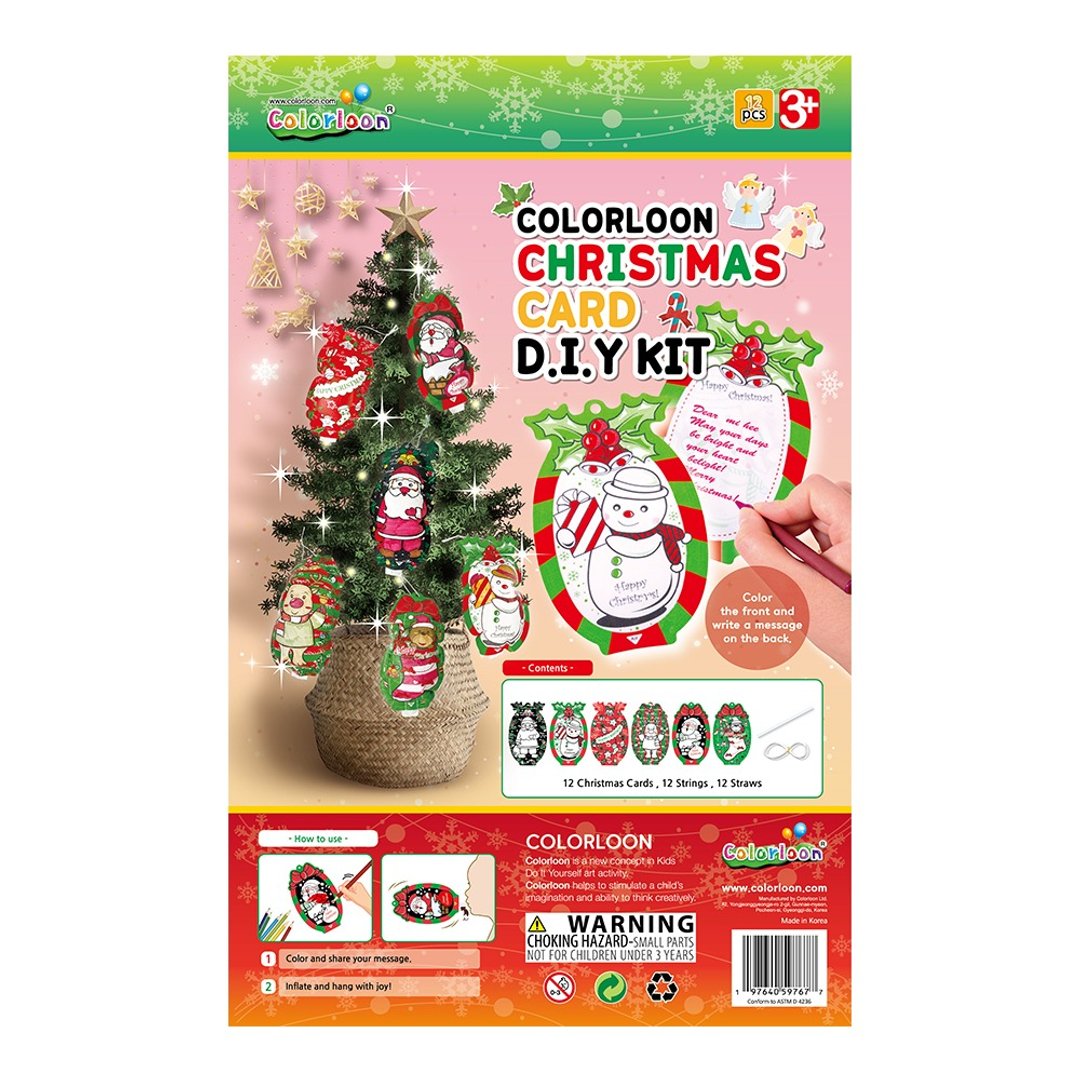 韩国【Colorloon】3D造型手绘纸气球-圣诞留言(袋装12入/派对包) - 玩具/玩偶 - 纸 多色