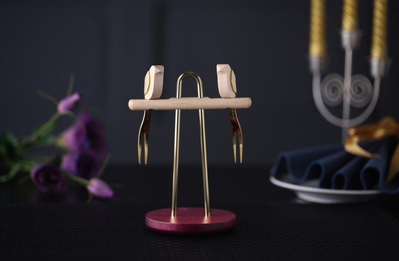 派对鸟叉 优惠价 生日礼物 结婚礼物 餐具 木质家饰 - 餐刀/叉/匙组合 - 木头 紫色