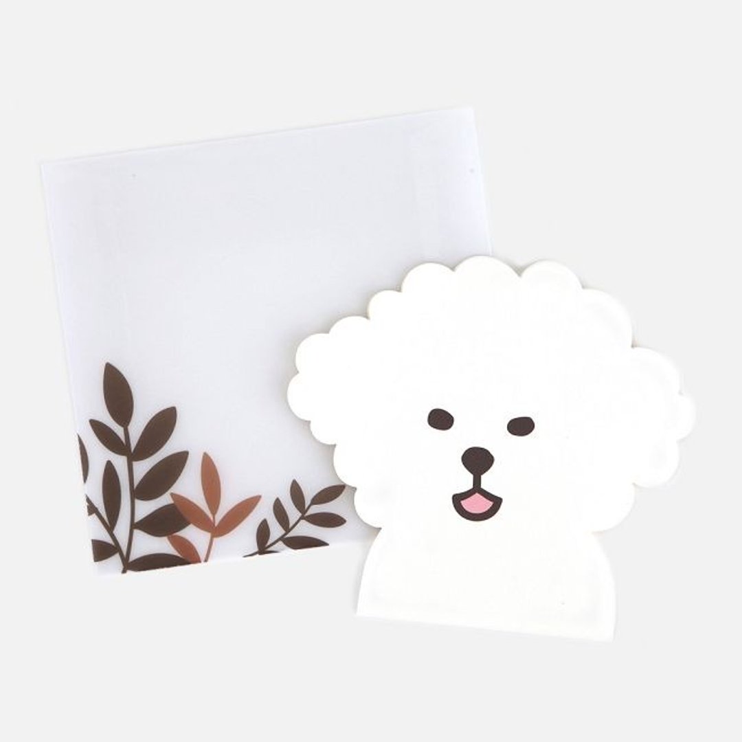 Dailylike 动物邮差卡片组-04小白狗,E2D46756 - 卡片/明信片 - 纸 白色