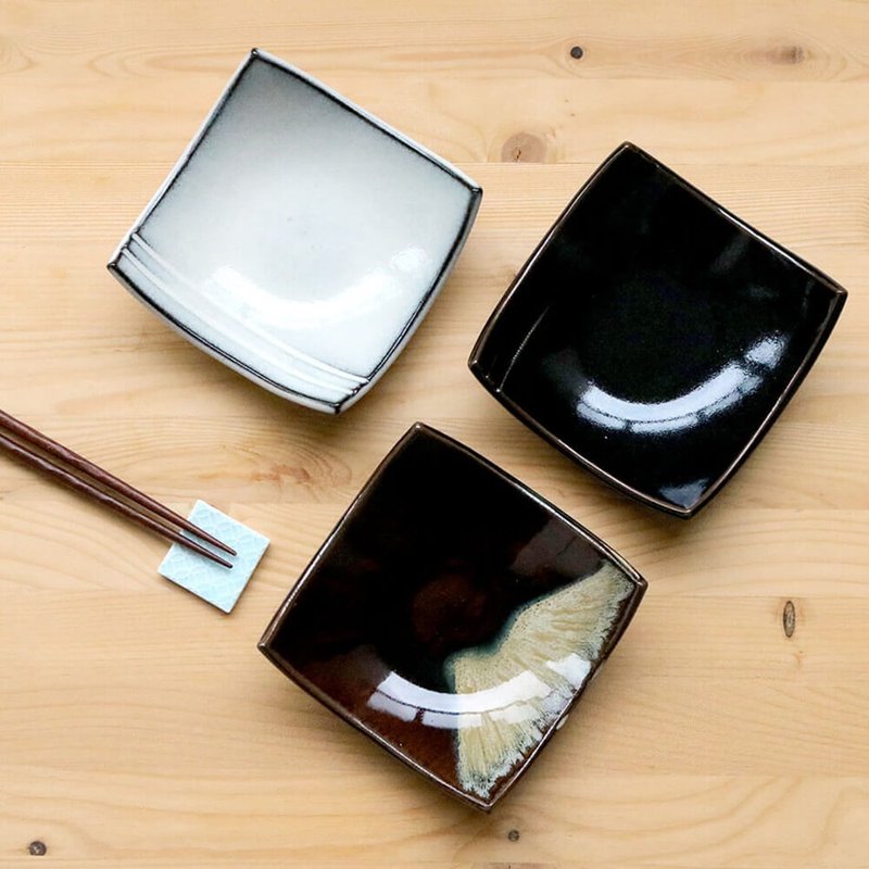 Koishiwara-yaki Koishiwara-yaki Shihoage盘子 中型碗 服务盘 - 盘子/餐盘/盘架 - 陶 黑色