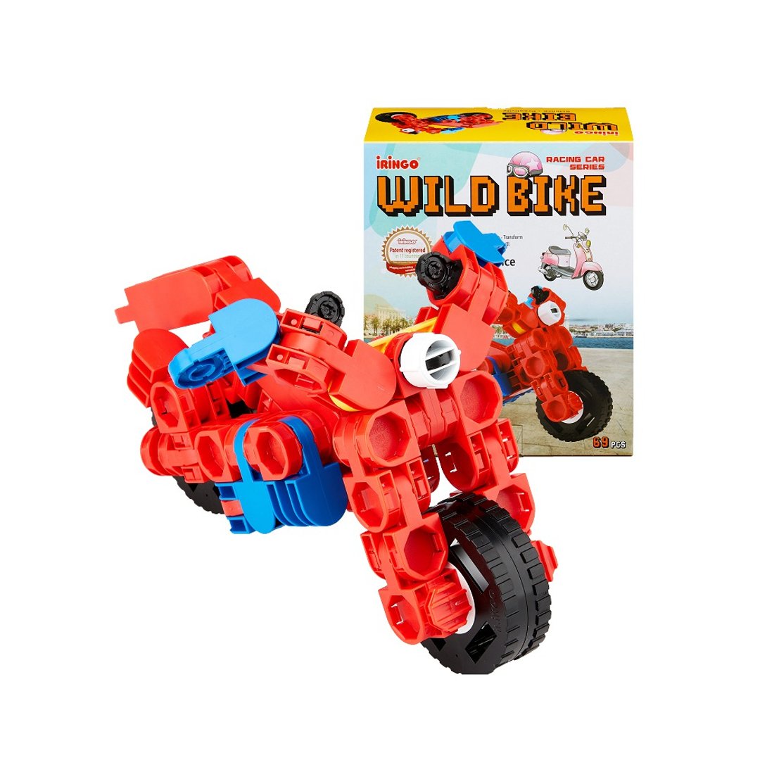 韩国iRingo 百变创意3D积木-车辆系列 (狂野摩托车) - 玩具/玩偶 - 塑料 多色