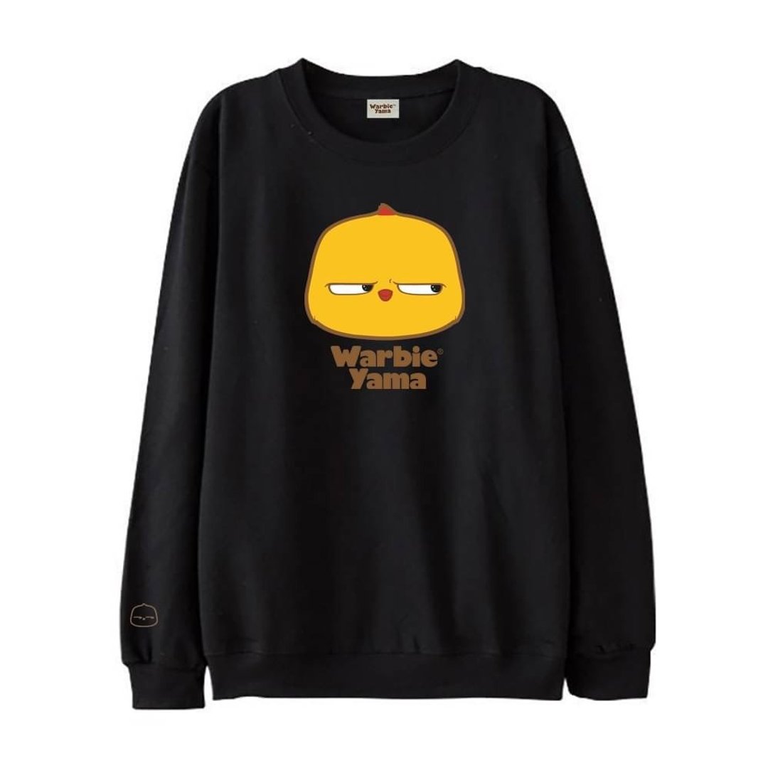 Warbie appliqué sweatshirt : Black - 中性连帽卫衣/T 恤 - 棉 黑色
