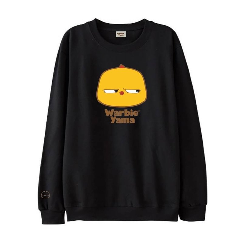 Warbie appliqué sweatshirt : Black - 中性连帽卫衣/T 恤 - 棉 黑色