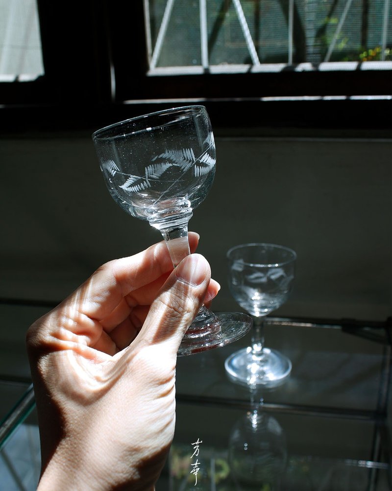 叶纹切花高脚杯 - 酒杯/酒器 - 玻璃 