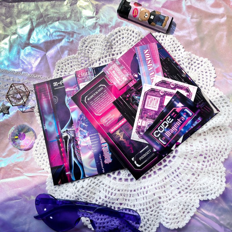 款式编号：Magenta Deco Paper - 信封/信纸 - 纸 紫色