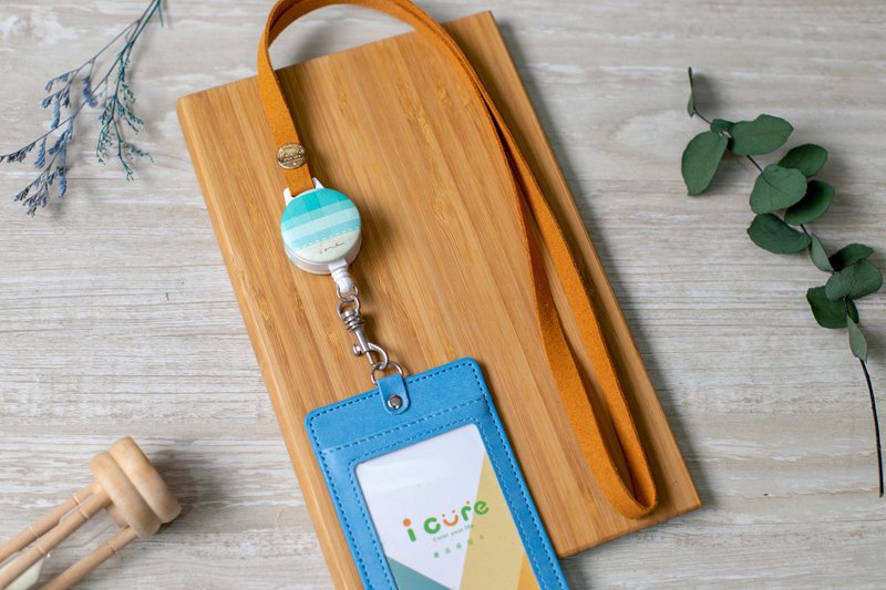 i 好戴 伸缩证件套组-几何图形系列 / 布花-蓝_ADL10 - 证件套/卡套 - 其他材质 蓝色