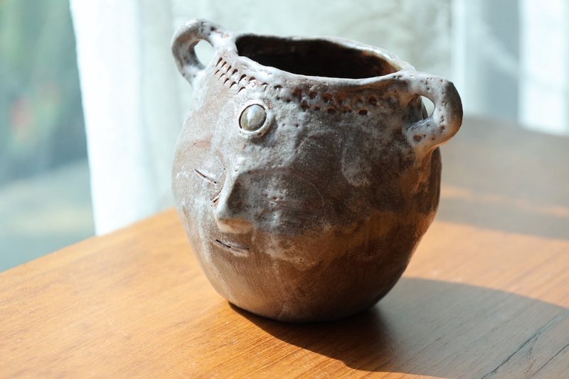 【乔迁礼物】圣灵之皿花器侘寂风雕塑摆件收艺术作品 - 花瓶/陶器 - 陶 咖啡色