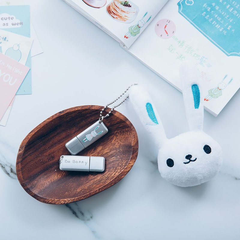 啵啵妮兔头挂饰+8G 随身碟组合 附挂链 3C电子 - U盘 - 塑料 