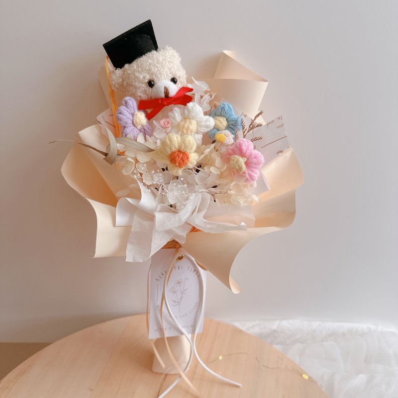 美好时光-花束、针织花、编织花玩偶花束 - 玩偶/公仔 - 其他材质 橘色