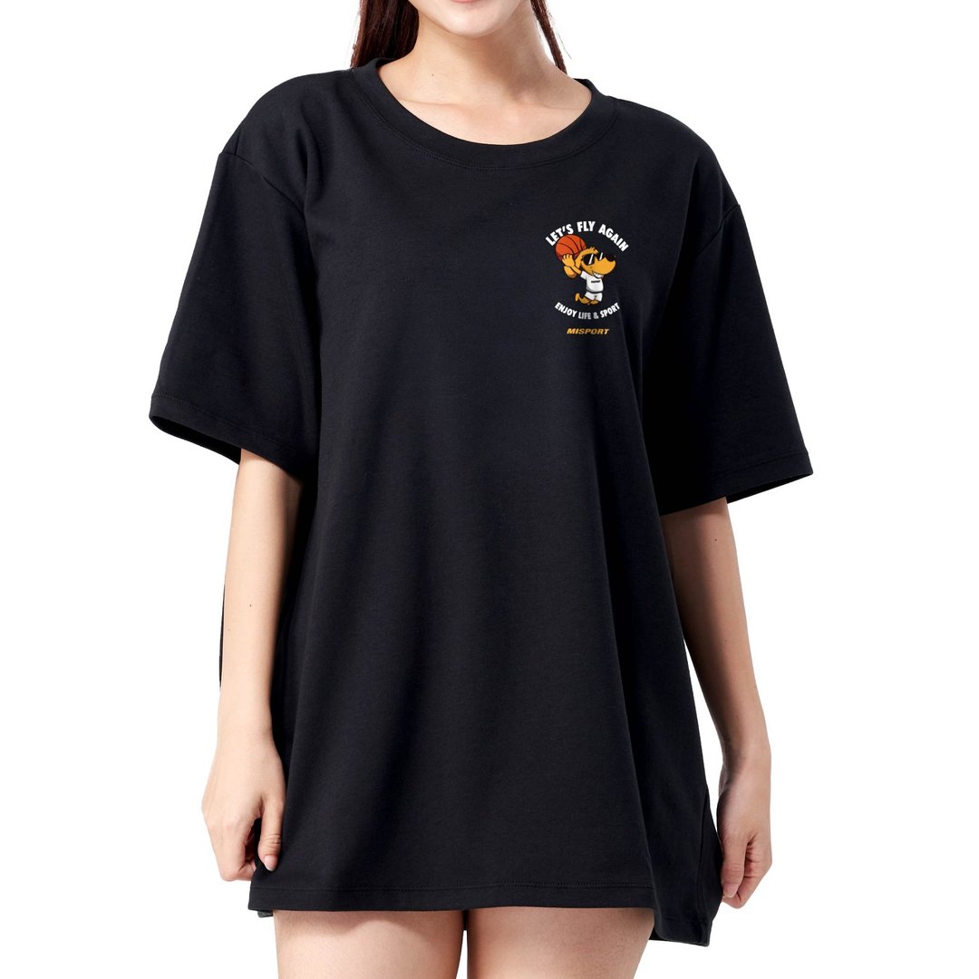 立体机能棉T-跩狗全力以赴(小图款)-篮球 运动衣 机能服 MIT - 男装运动衣 - 聚酯纤维 黑色