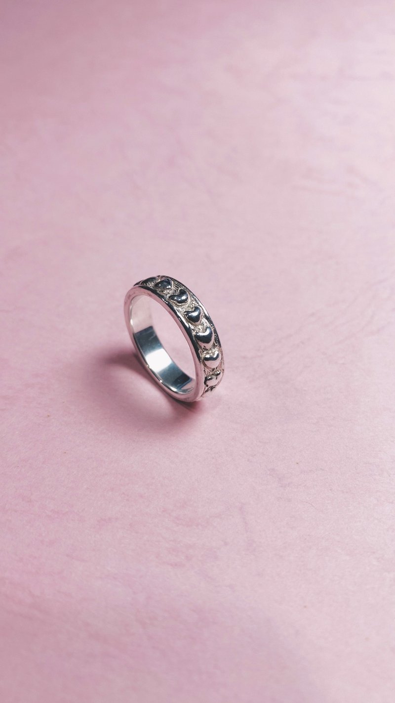 Love 爱心皮带 / 魔女戒指 - 戒指 - 纯银 银色