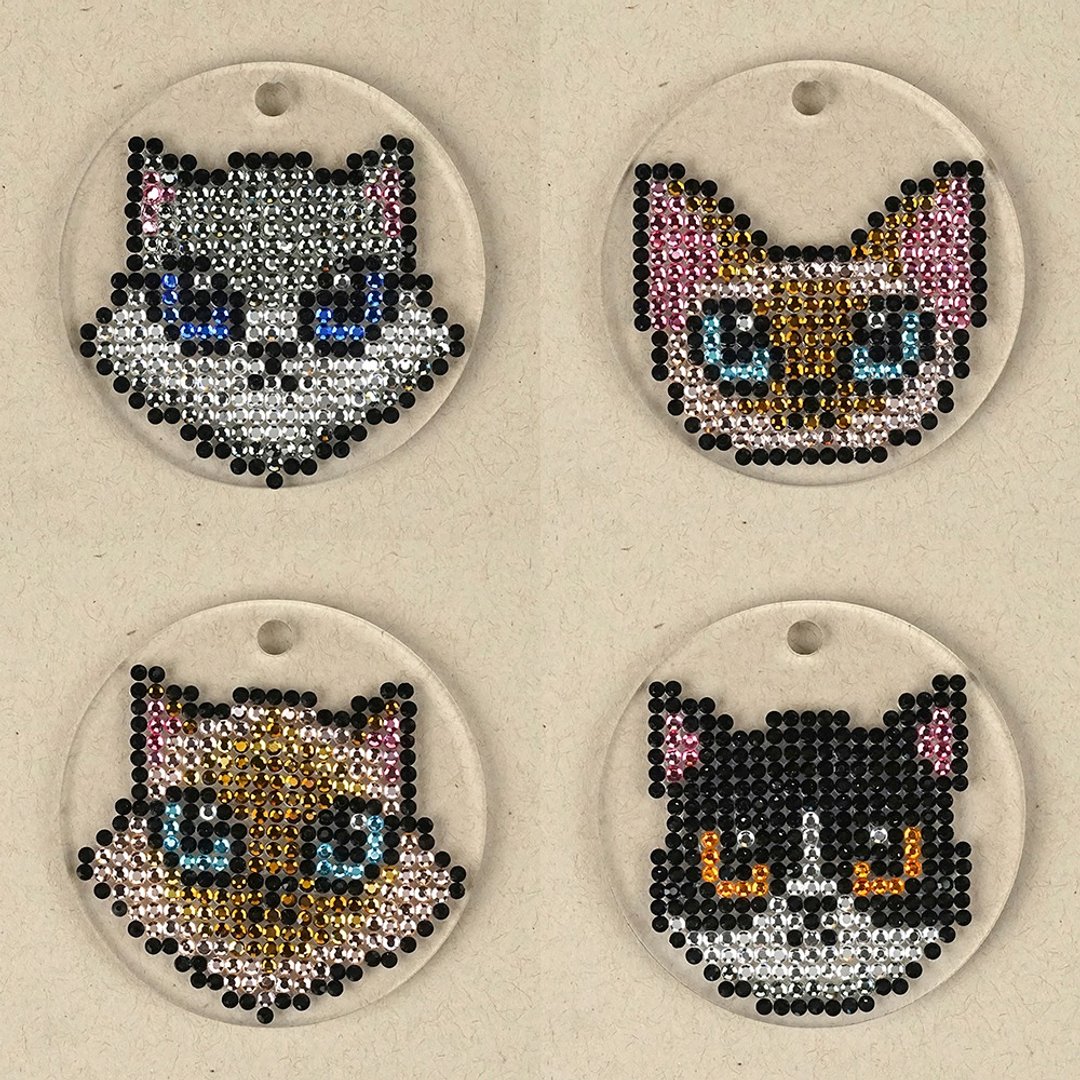 Rhinestone Craft - 猫猫水钻装饰DIY材料包 - 其他 - 其他材质 卡其色