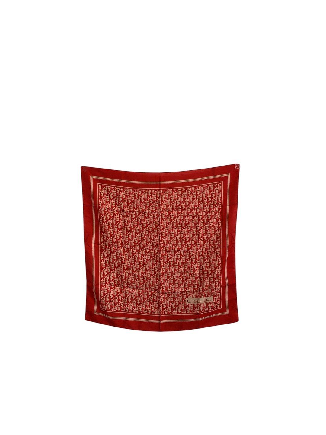【日本直送 名牌中古包】Christian Dior 迪奥 缇花 丝巾 红色 白色 丝绸 vintage 3ngnnk - 丝巾 - 丝．绢 红色