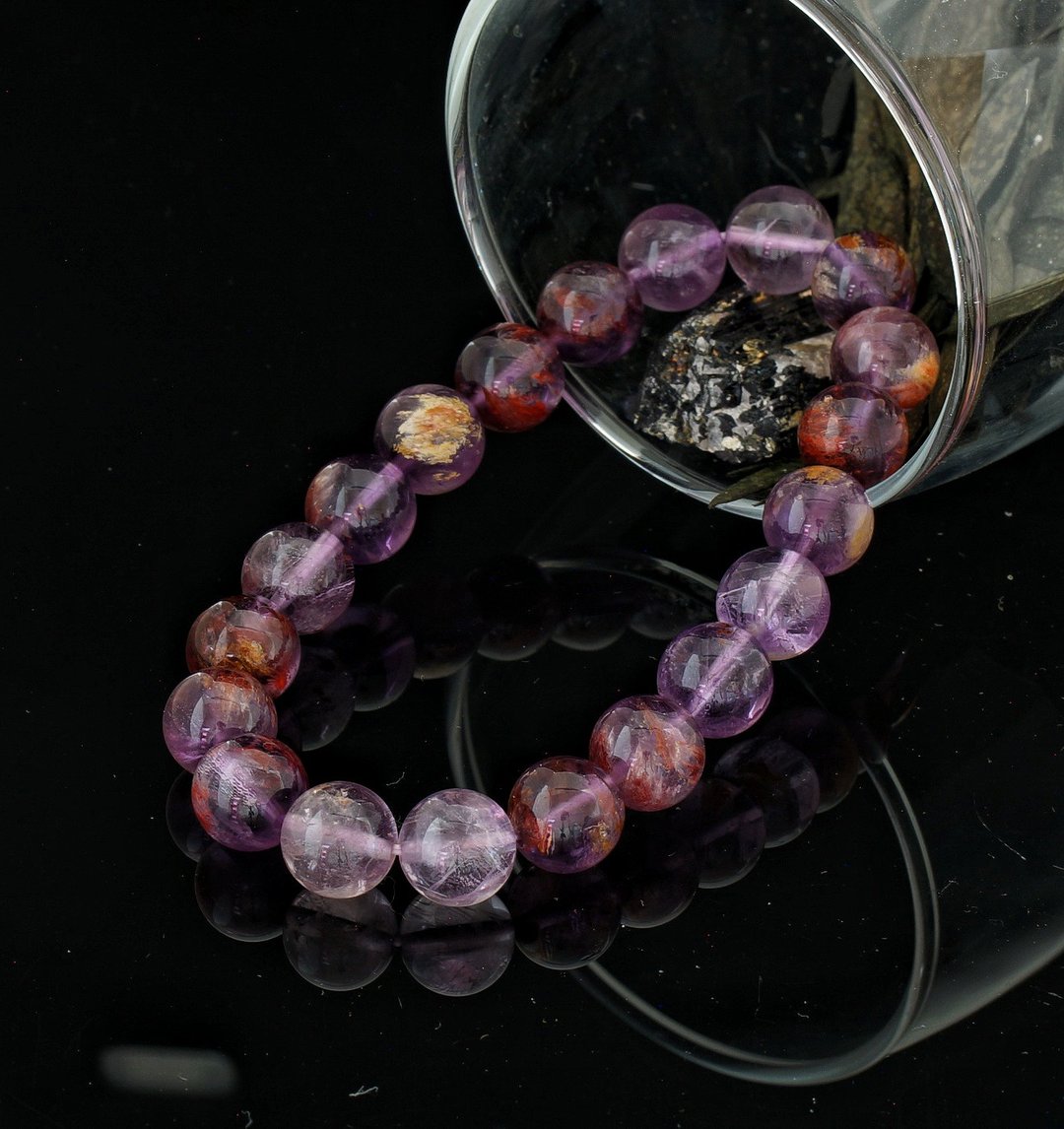 紫幽灵 10mm 手链 ( Purple Phantom 10mm Bracelet ) - 手链/手环 - 水晶 