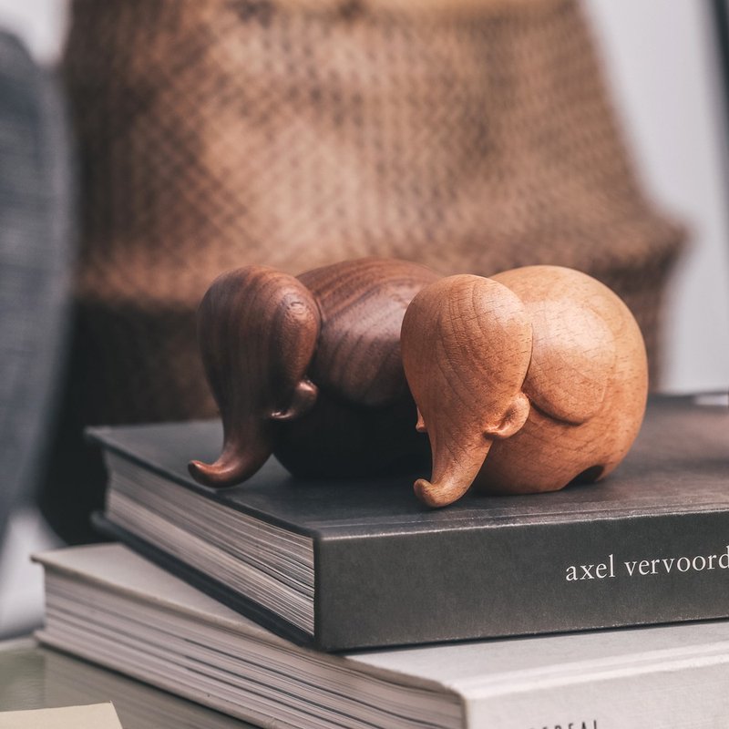 手工实木吉象家族【开幕志庆;新居落成;商务赠礼送礼首 - 摆饰 - 木头 金色