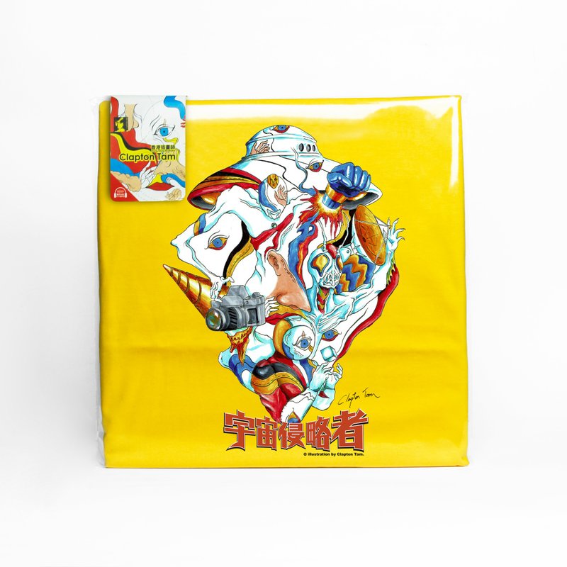 Toys TV x Clapton /香港设计师 原创中性音乐T恤 - 男装上衣/T 恤 - 棉．麻 黄色