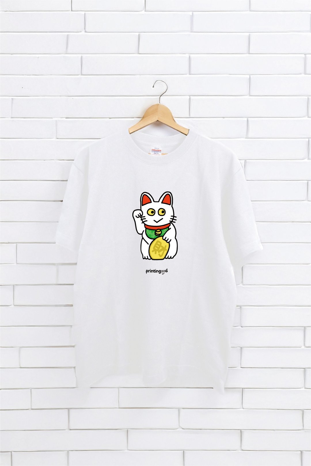 招财猫T-shirt | A012 - 女装 T 恤 - 棉．麻 多色