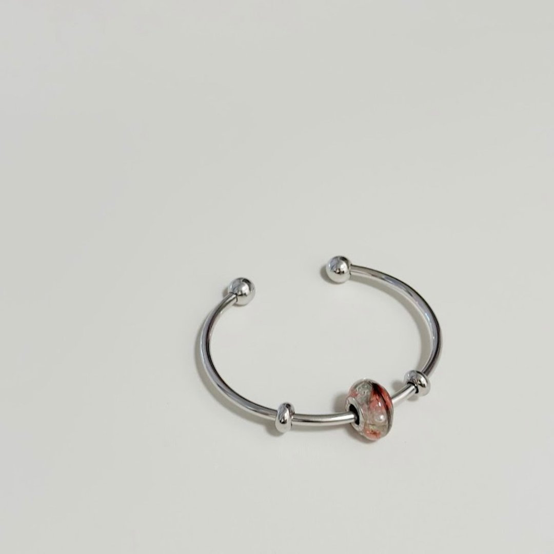 不锈钢 潘朵拉 胎毛纪念品 松弛感C型镯 - 婴儿饰品 - 不锈钢 