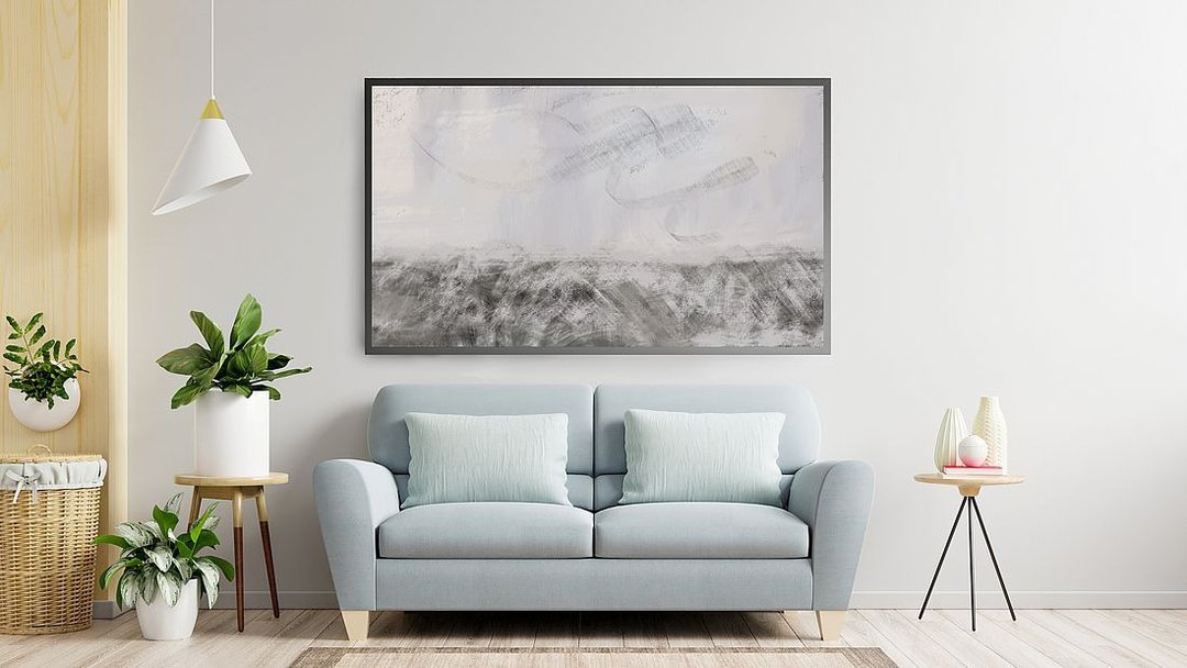 Samsung Frame TV art landscape digital download, 藝術為 三星 The Frame 美學電視 畫 景觀 - 墙贴/壁贴 - 其他材质 灰色