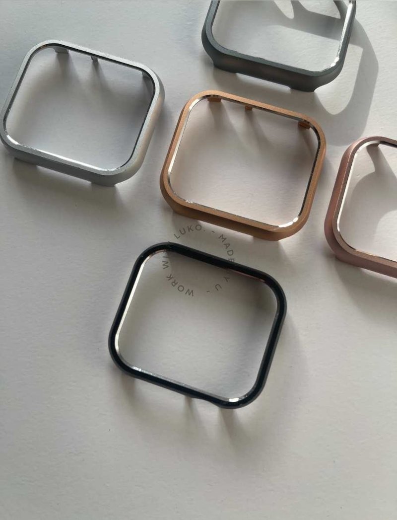 Apple Watch Case | 铝合金银边半包防摔硬壳 - 表带 - 铝合金 