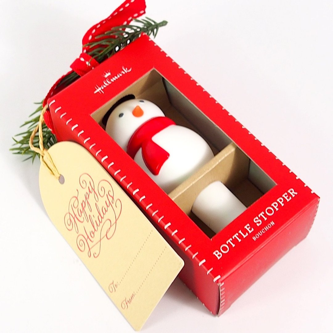 暖暖雪人酒瓶塞【Hallmark-礼品 圣诞节系列】 - 厨房用具 - 瓷 白色