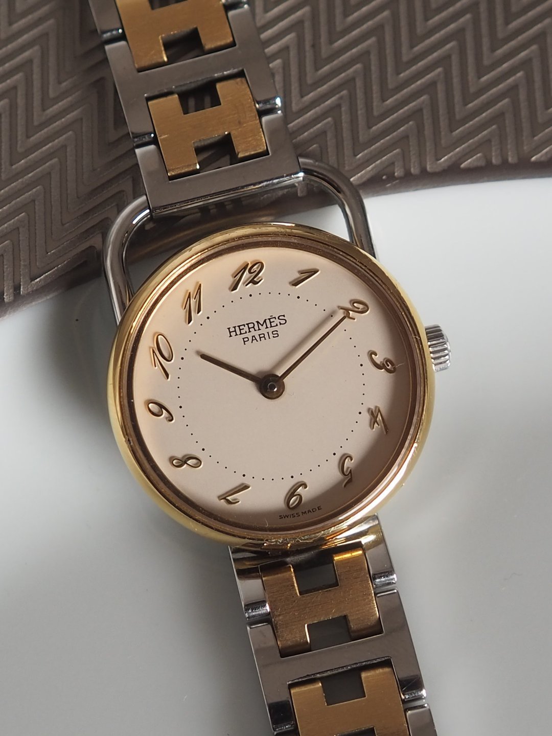 HERMES Arceau 腕表 金色 银色 撞色 女仕 古董表 - 女表 - 不锈钢 金色