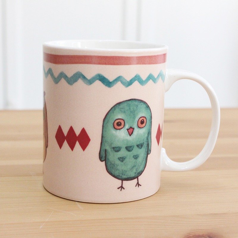 骨瓷马克杯-猫头鹰三兄弟 - 咖啡杯/马克杯 - 瓷 