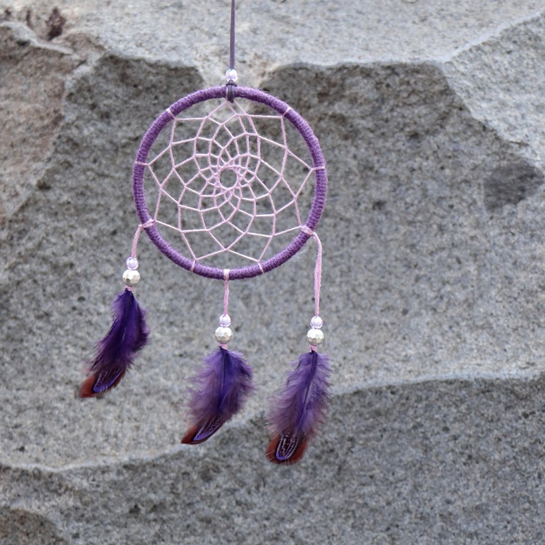 海洋传说丨手工编织 礼物 捕梦网 Dreamcatcher-宝石紫 - 其他 - 棉 紫色