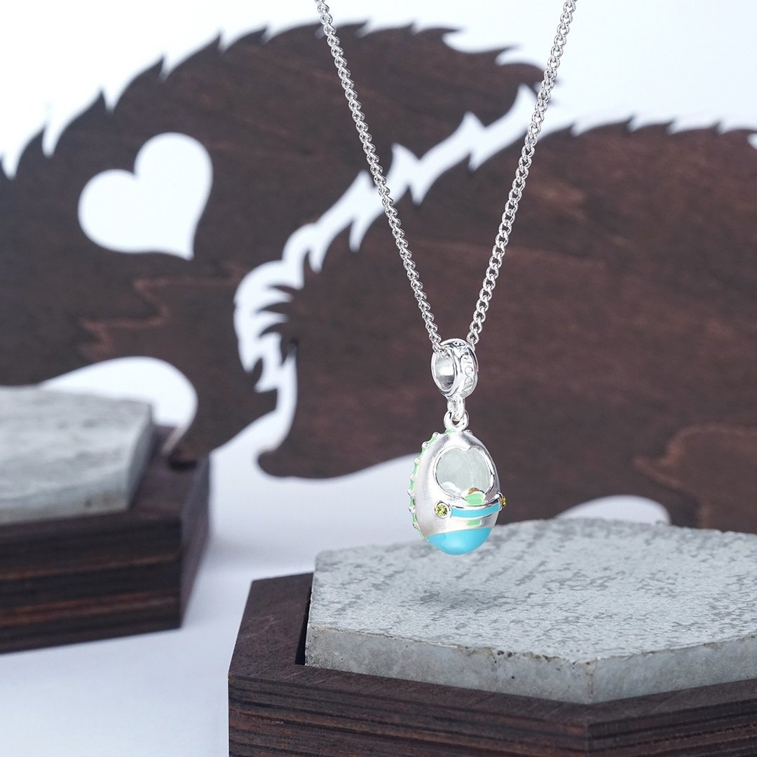 lian crystal rhinestone x Adorns 925纯银吊咀系列 - 篮色BB鞋 - 吊饰 - 纯银 蓝色