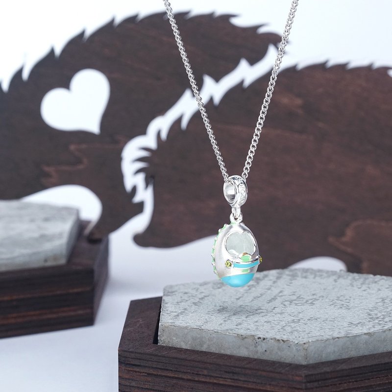 lian crystal rhinestone x Adorns 925纯银吊咀系列 - 篮色BB鞋 - 吊饰 - 纯银 蓝色