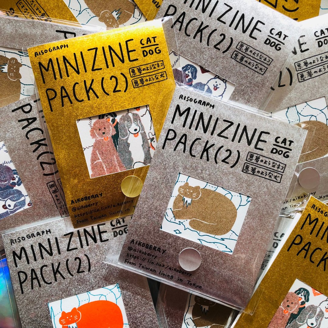 猫狗日常 迷你ZINE插画套组 第二弹 - 刊物/书籍 - 纸 多色