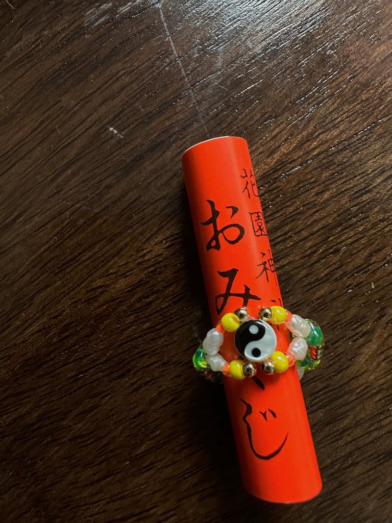 阴阳 戒指 串珠 - 戒指 - 其他金属 绿色