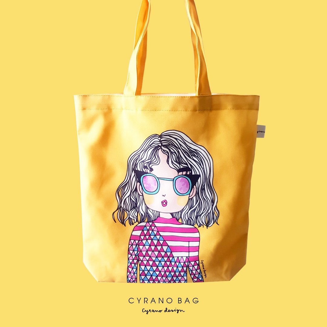 CyranoBag - Tote - Yellow Rosie - 其他 - 棉 黄色