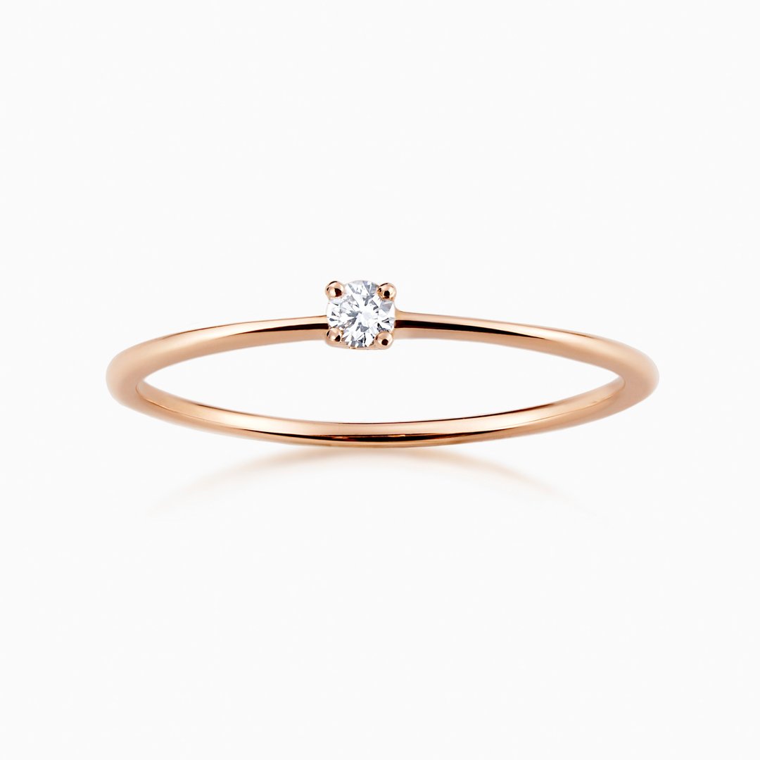 18K玫瑰金Katherine 5分钻戒－经典四爪【Frankness Jewellery】 - 对戒 - 贵金属 多色