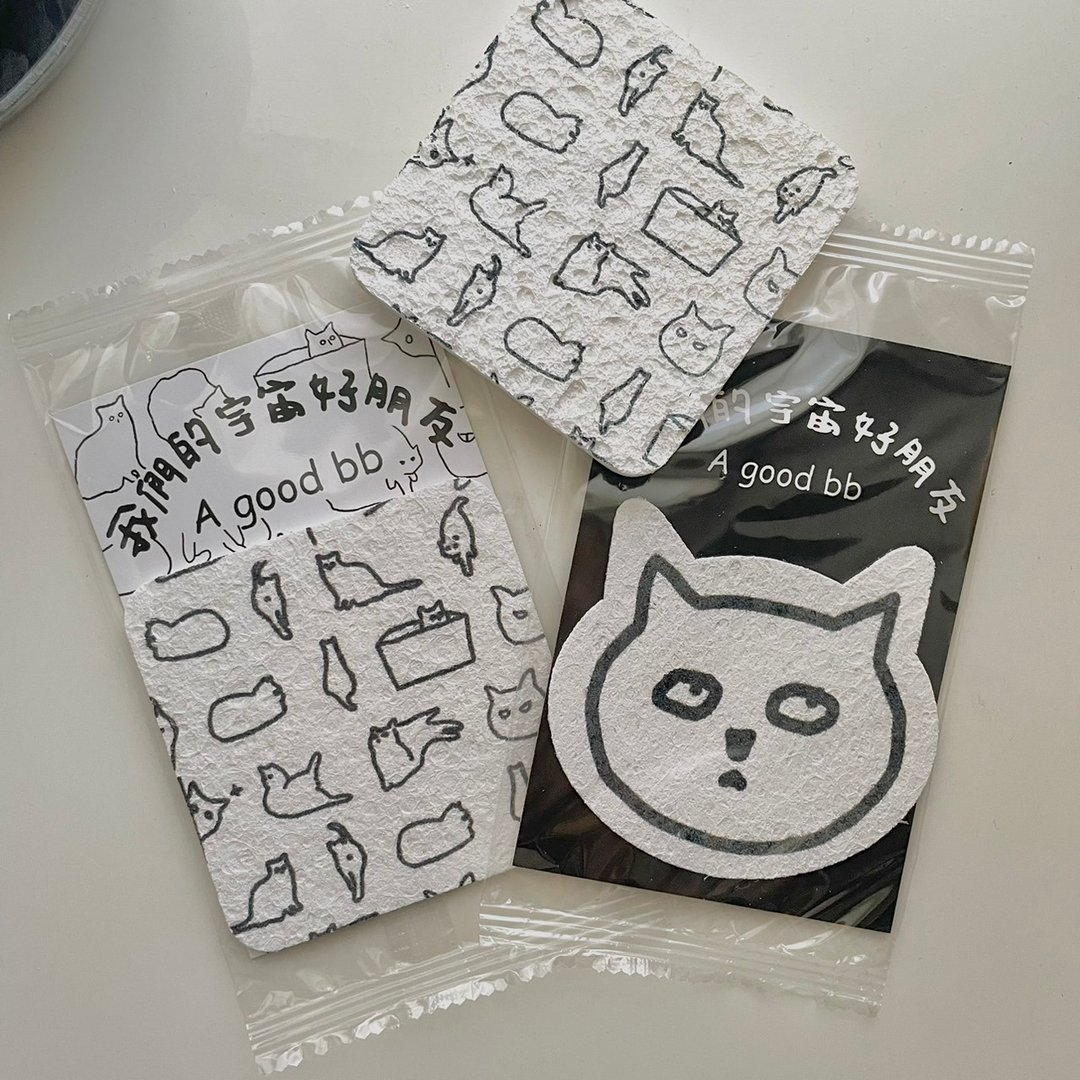 a_good_bb_猫咪环保木浆清洁海绵 - 餐垫/桌巾 - 环保材料 