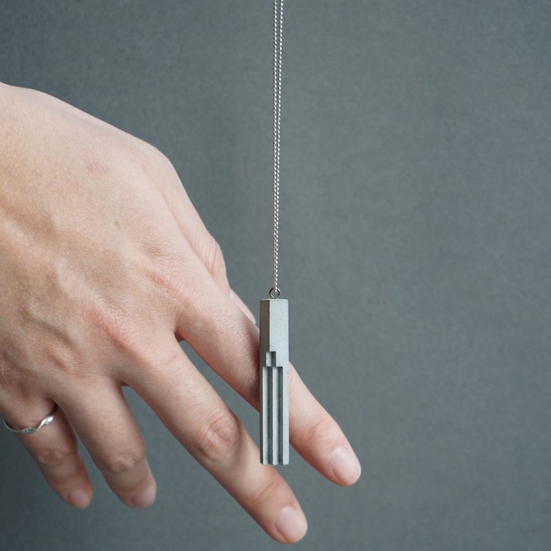 水泥项链 | 实心系列 - 颈链 - 水泥 灰色