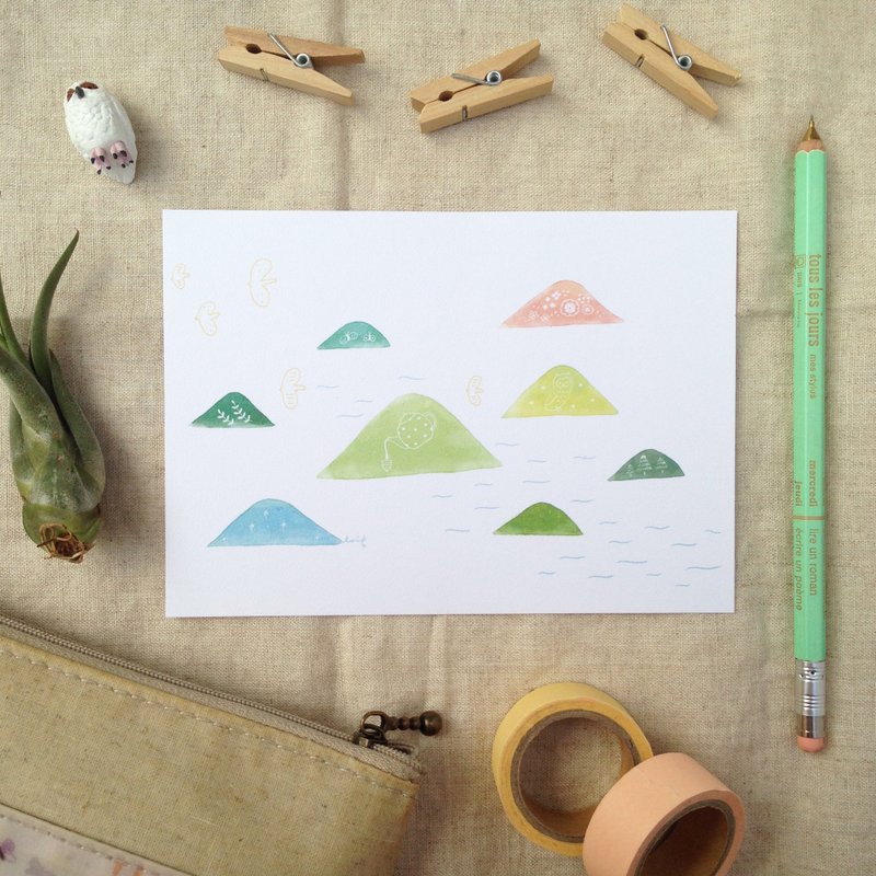 群山 / 明信片 - 卡片/明信片 - 纸 