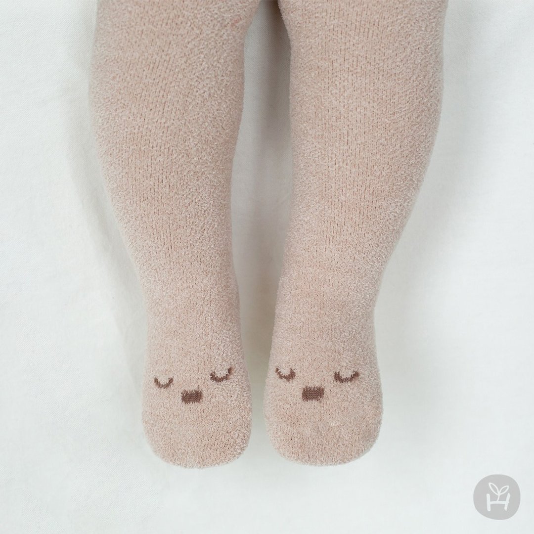 Happy Prince Creamy Toto 秋冬保暖婴儿童裤袜 - 婴儿袜子 - 聚酯纤维 白色