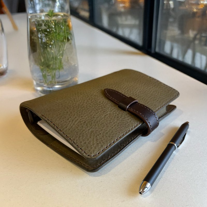 Oliver A6 六孔活页皮革笔记本/手帐/植鞣革/手作皮革 -橄榄绿 - 笔记本/手帐 - 真皮 绿色