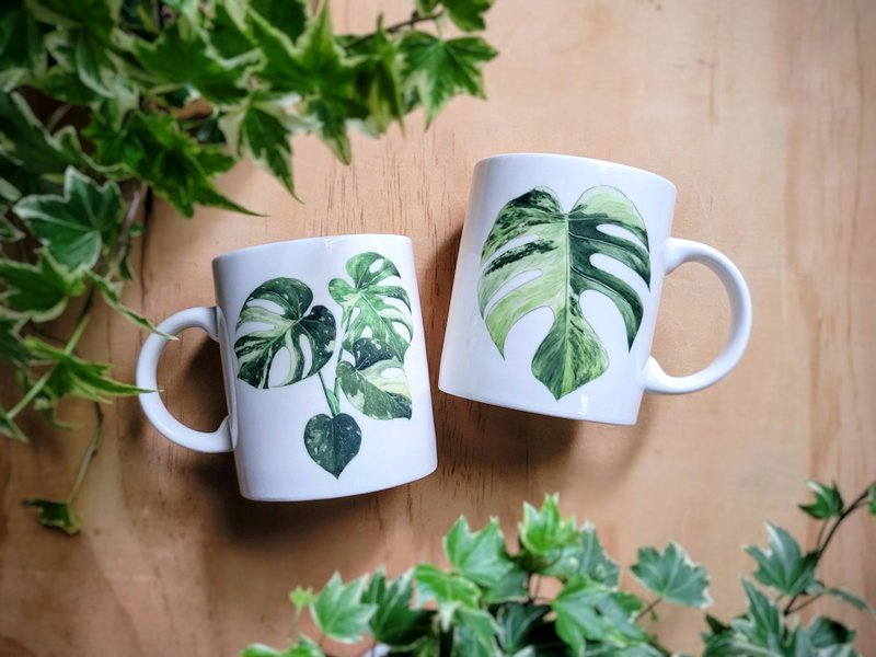 手绘观叶植物 马克杯 - 餐桌/书桌 - 瓷 