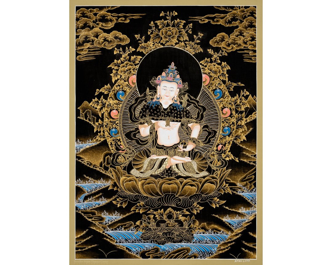 美丽的金刚慈悲唐卡 | 西藏艺术  促进精神觉醒 - 墙贴/壁贴 - 其他材质 多色