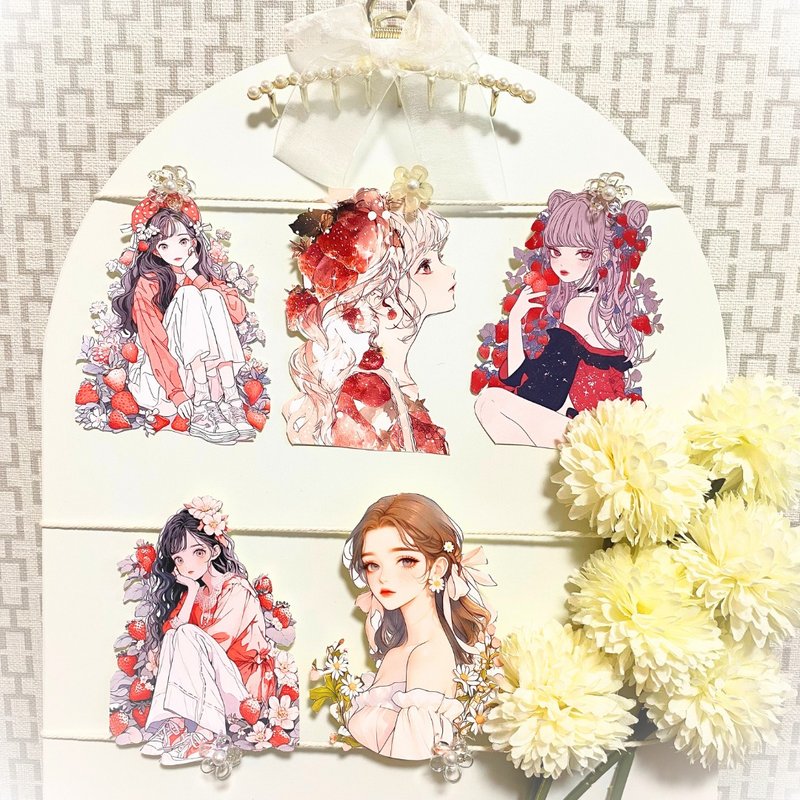 草莓女孩包 - 贴纸 - 纸 