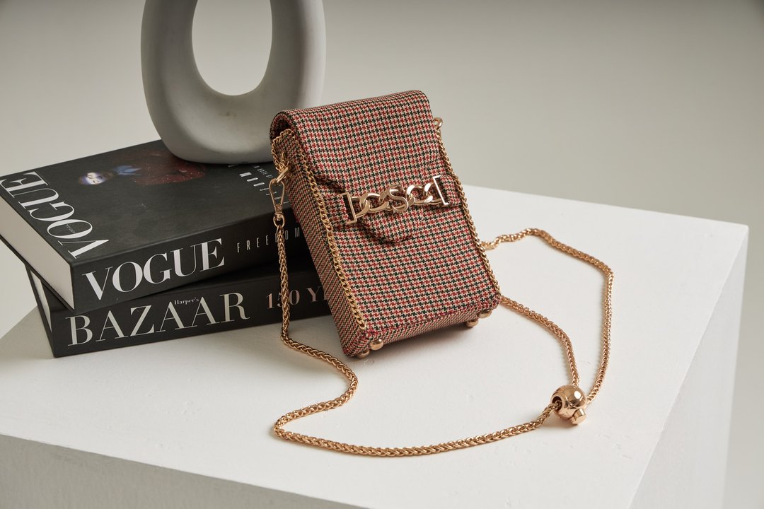 MOBILE POCKET TWEED RED NAVYBLUE - 其他 - 棉 红色