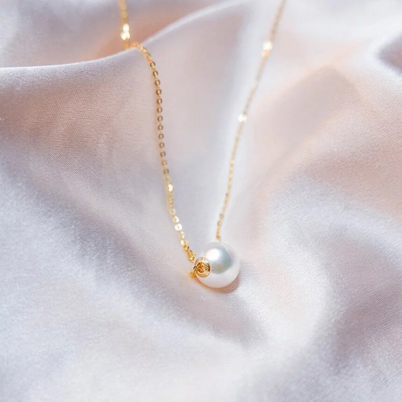 时来运转18K金Akoya海水珍珠项链 - 项链 - 珍珠 多色