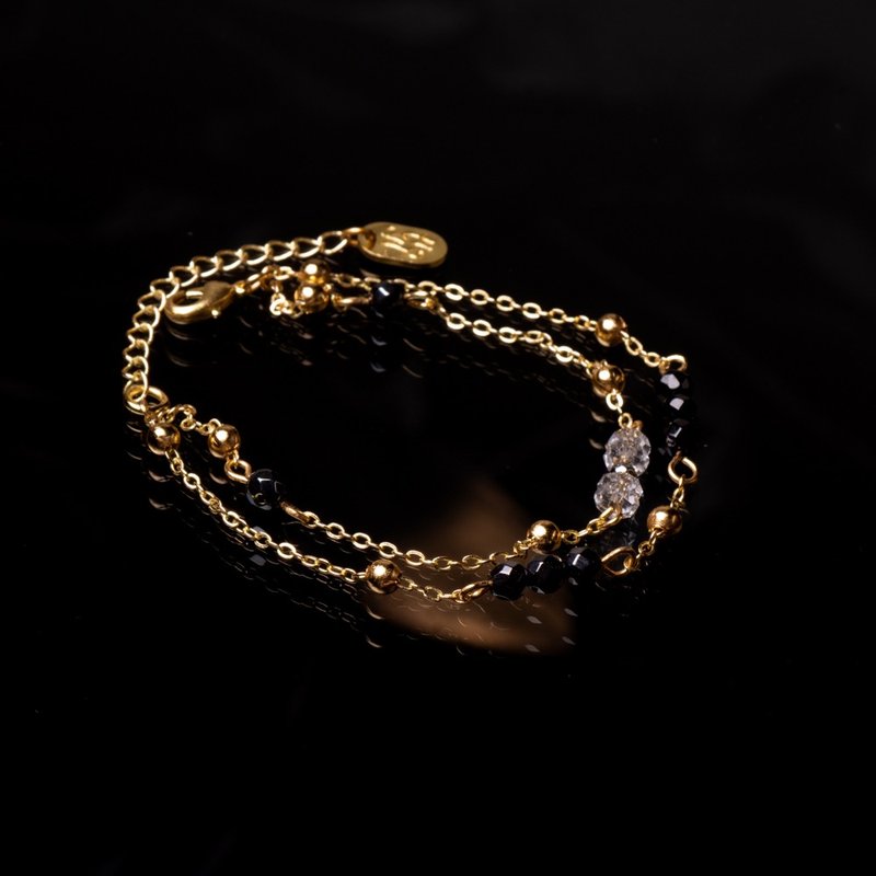 无声的共鸣 l 黑玛瑙铁胆石链条手链 B0005 - 手链/手环 - 宝石 