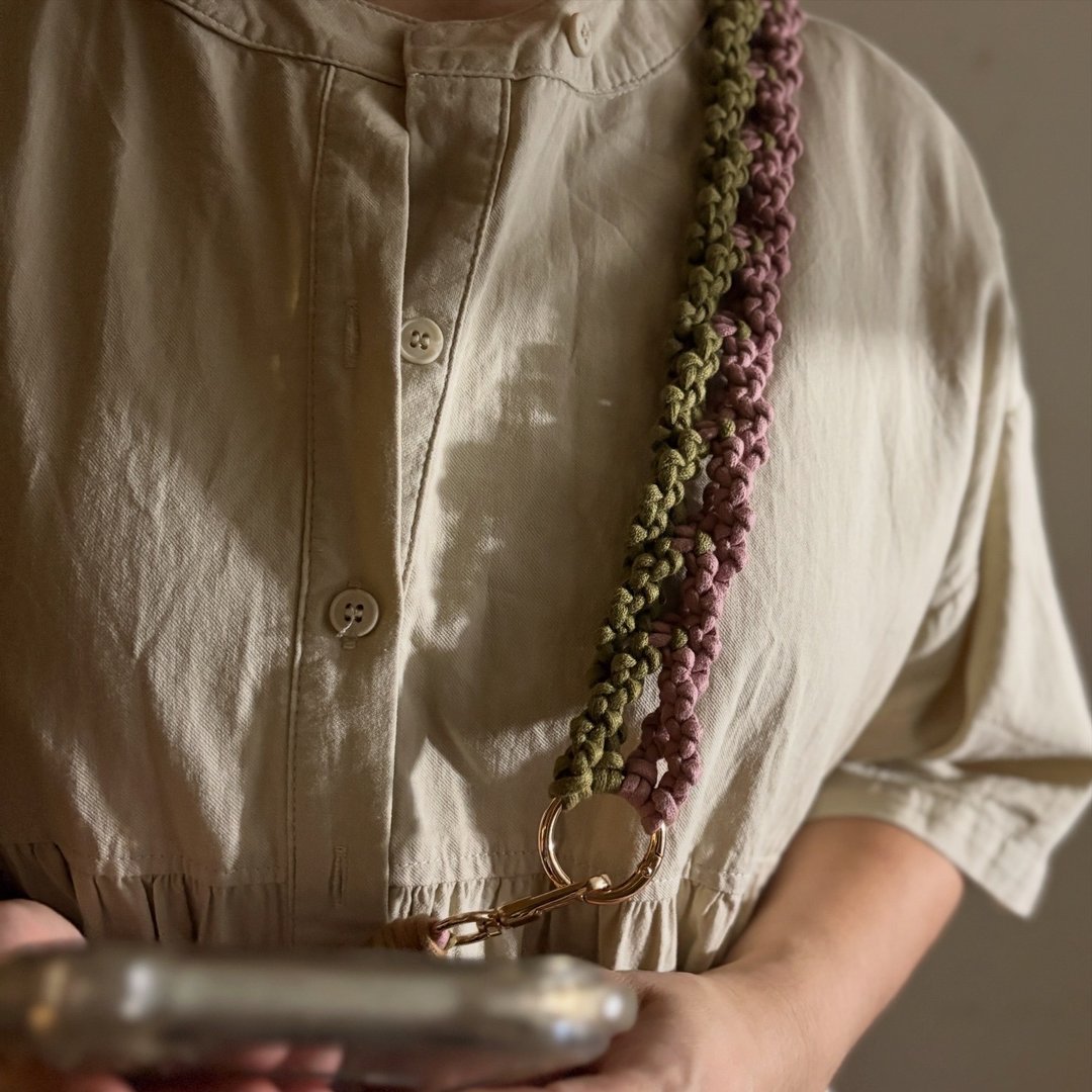 织结手机背带/macrame phone strap - 挂绳/吊绳 - 棉 