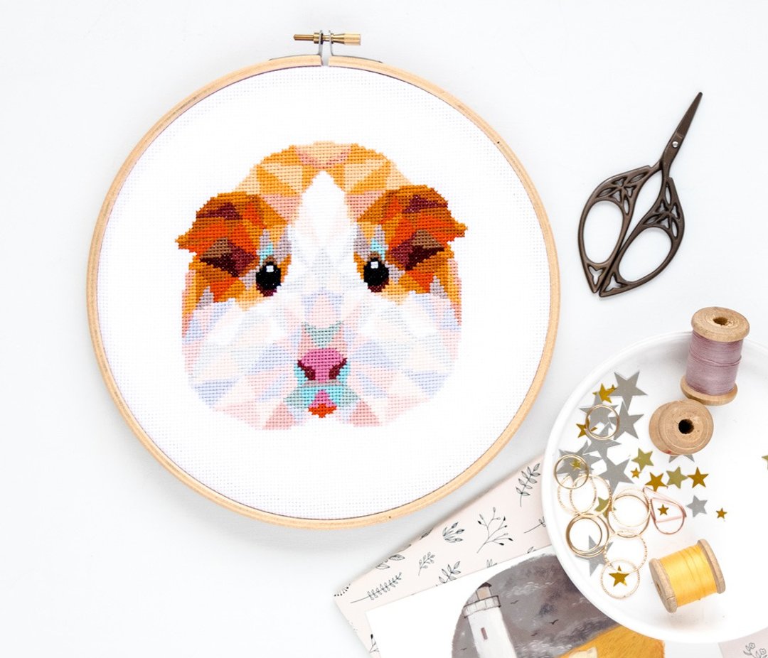 Guinea Pig Cross Stitch PDF Pattern 十字繡 - 编织/刺绣/羊毛毡/裁缝 - 其他材质 